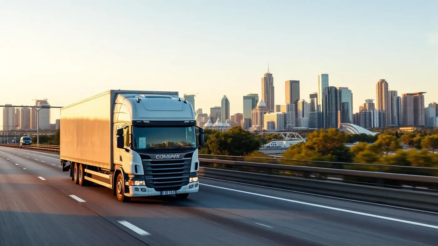 Max Logistic Service truck on an Australian highway
